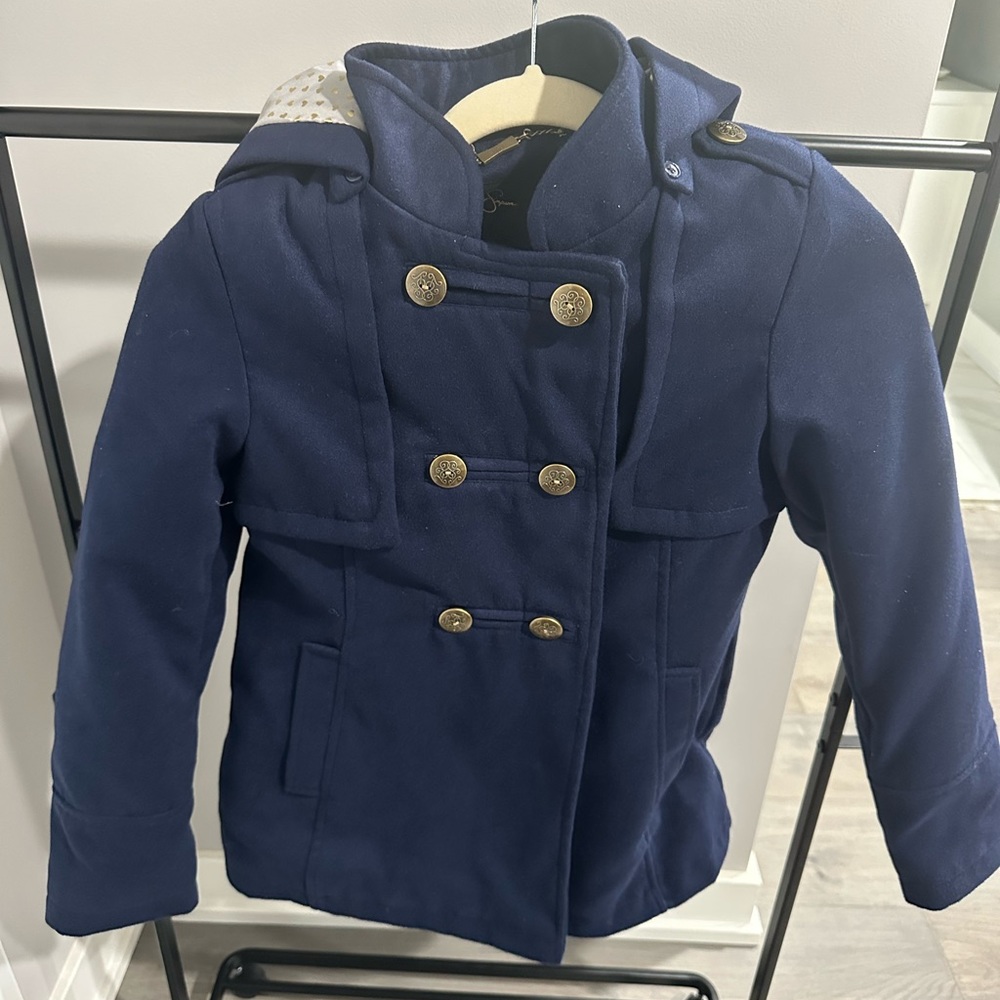 💙Jessica Simpson💙Blue Peacoat Youth M 10-12